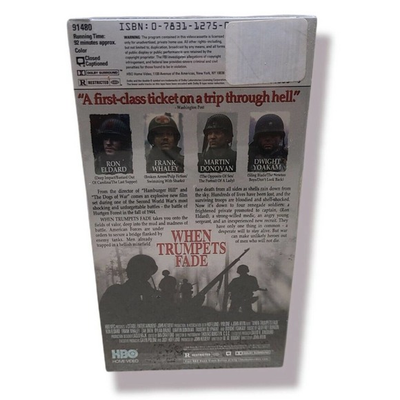 HBO Video - When Trumpets Fade VHS - War Movie - NEW SEALED!!!! - Picture 3 of 5